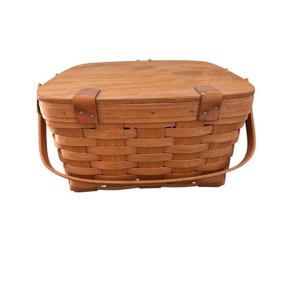 Longaberger 1989 Large Cake Basket Lined Including Insert & Liner - Picture 3 of 16